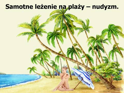 Samotne leżenie na plaży